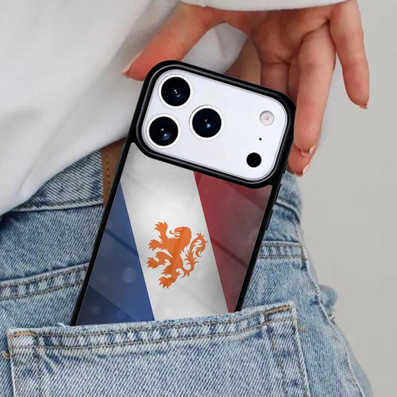 Чехол для телефона с флагом Нидерландов для iPhone 17ProMax 12 13 14 15 16e 17 Pro Max Plus Air Cover