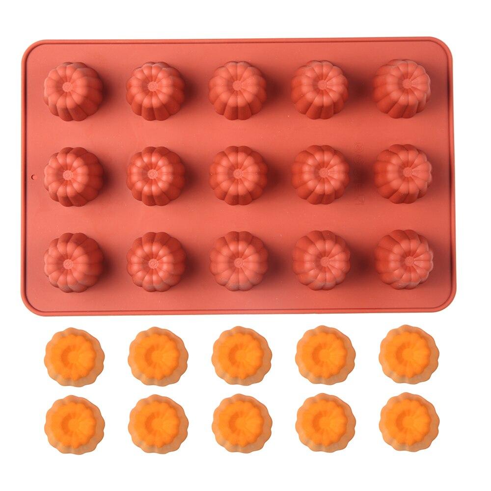 Silicone Mold 15 Cups French Custard Coffee Cake Mold Bordelais Silicon Candy Maker Muffin Jelly Cake Pan Baking Tools