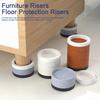 4 шт. Круглая мебельная подставка, прочная подставка для кровати, штабелируемый противоскользящий стол