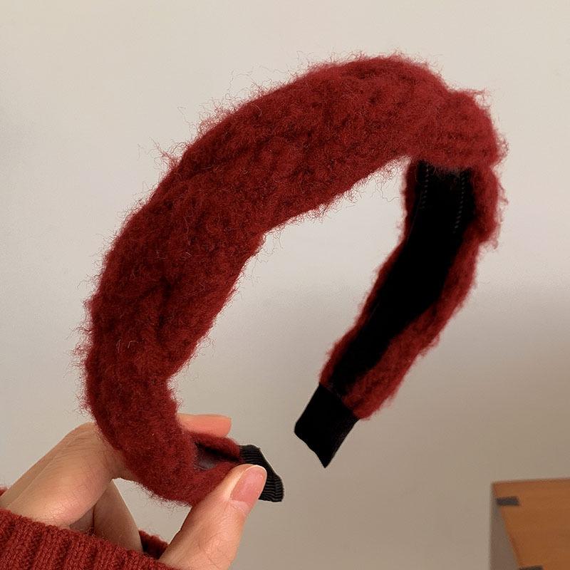 New 2022 High-End Retro Red Headband for Women - Perfect for Autumn, Winter & Holidays