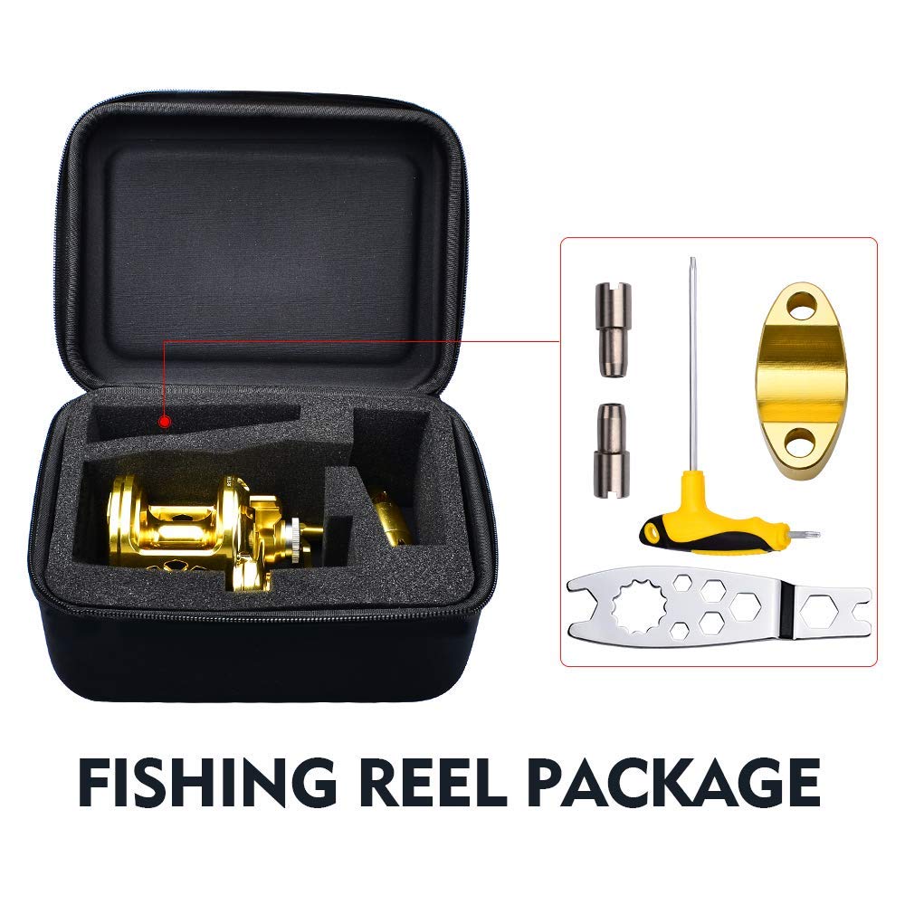 Катушка Ashconfish Троллинговая катушка Морская рыбалка 9BB+1RB Полностью металлическая катушка CNC для джиггинга Сигнализатор Правая ручка Левая ручка Высокая прочность Лодочная рыбалка