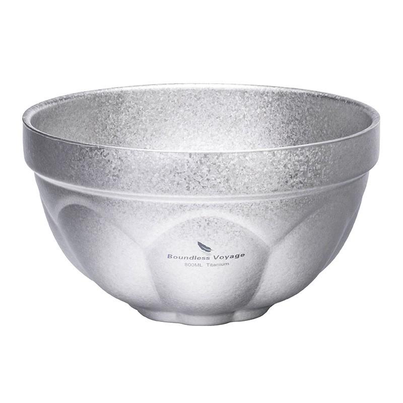 Ultra-Light Titanium Double-Wall Bowl Rice Soup Salad Oatmeal Yogurt Outdoor Camping Home Use