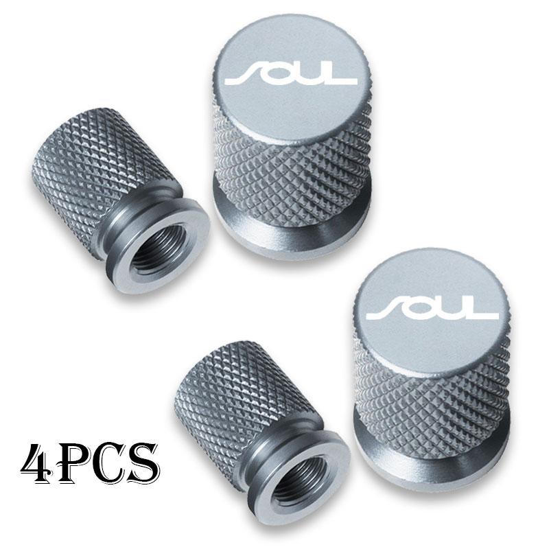 WXAH7 Car Wheel Tire Valve Caps Tyre Stem Covers Airdust Waterproof For KIA Soul Car Accessories