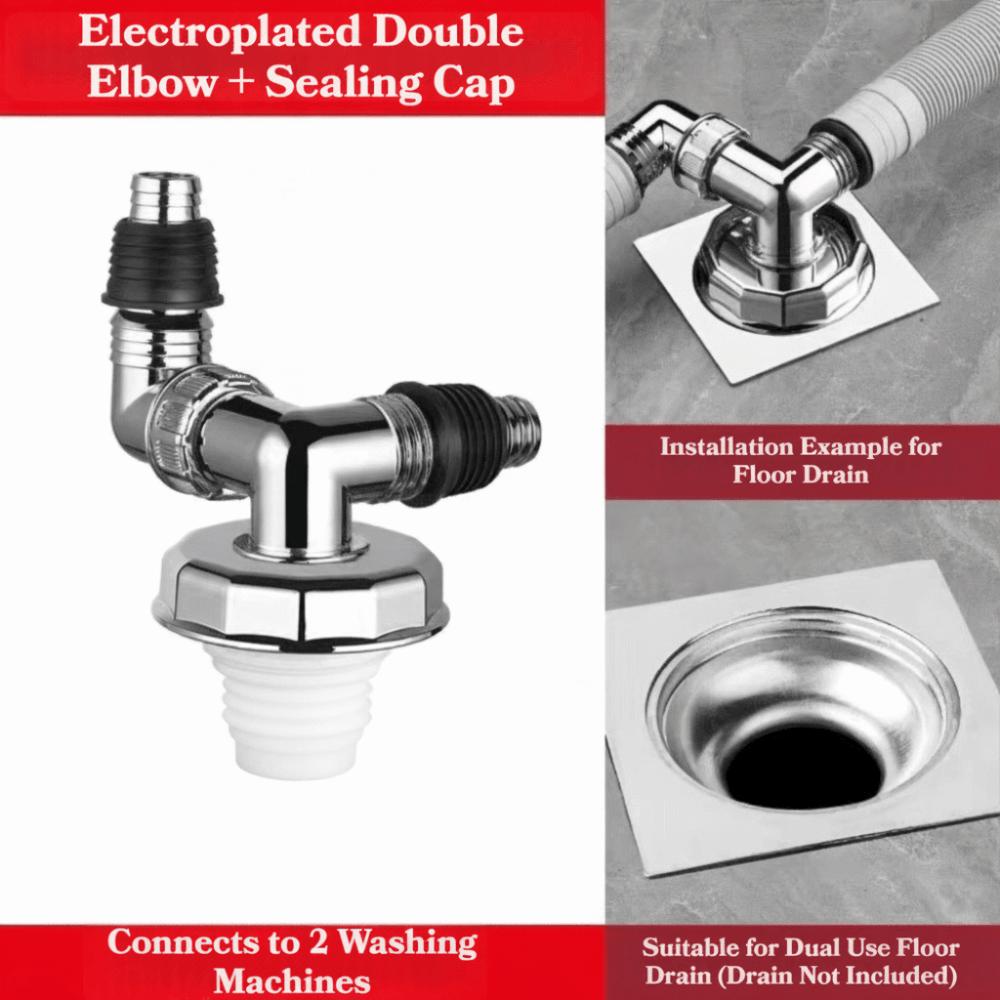 Three-Way Drain Connector Adapter 2-In-1 Universal Drain Adapter Home Laundry Use