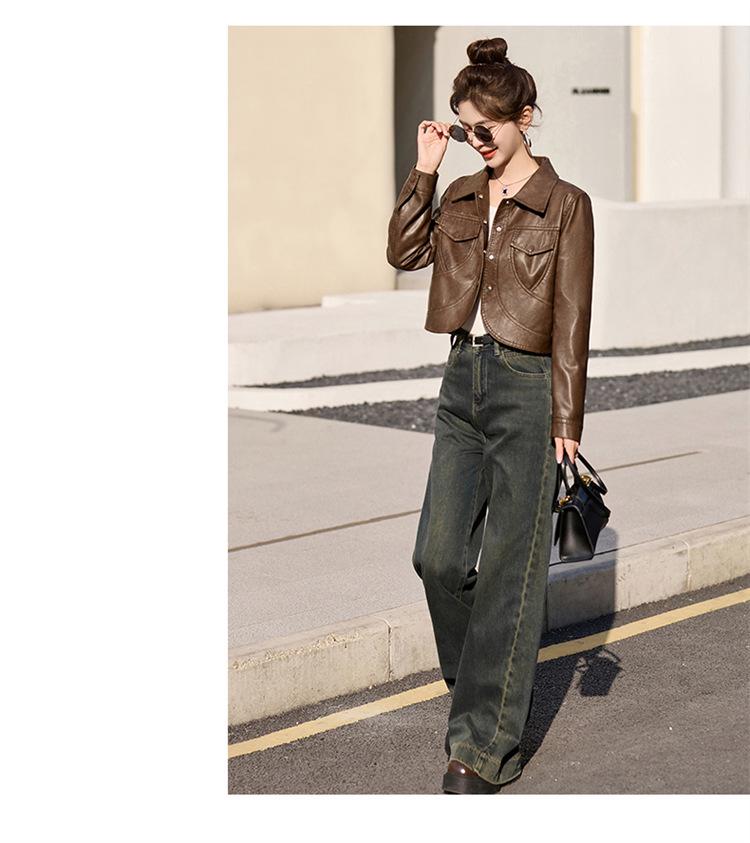 Женская модная куртка из овчины в гонконгском и корейском стиле