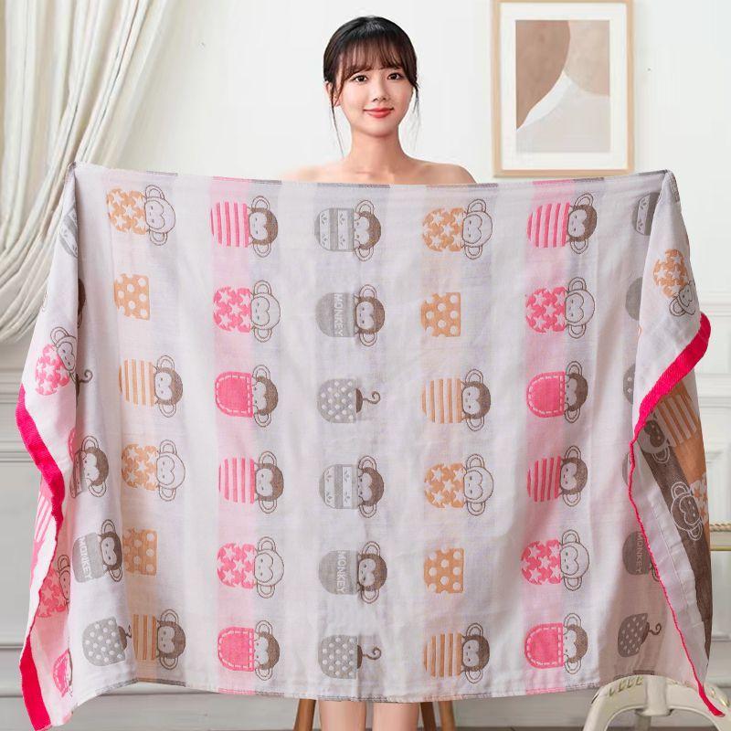 70x140 см банное полотенце из хлопковой марли для взрослых, бытовое, впитывающее, безворсовое, милое, мягкое, с рисунком из чистого хлопка, банное полотенце с песком