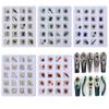Nail Art 20 Alloy Nail Art Jewelry Love Diamond Zircon Super Flash Illusion Special-Shaped Diamond Rhinestone