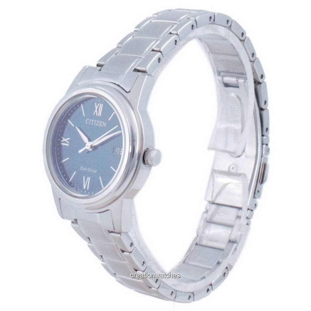 Citizen Classic Blue Dial Stainless Steel Eco-Drive FE1220-89L 100M женские часы