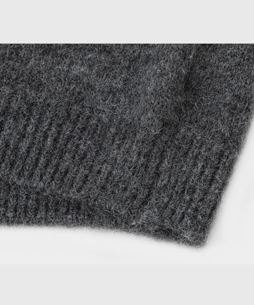 LETTERCOMO Daily Wool Round Knit Charcoal
