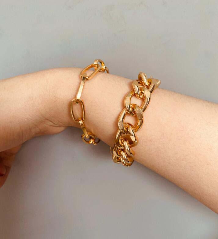 Geometric Punk Double-Layer Thick Chain Hip-Hop Bracelet