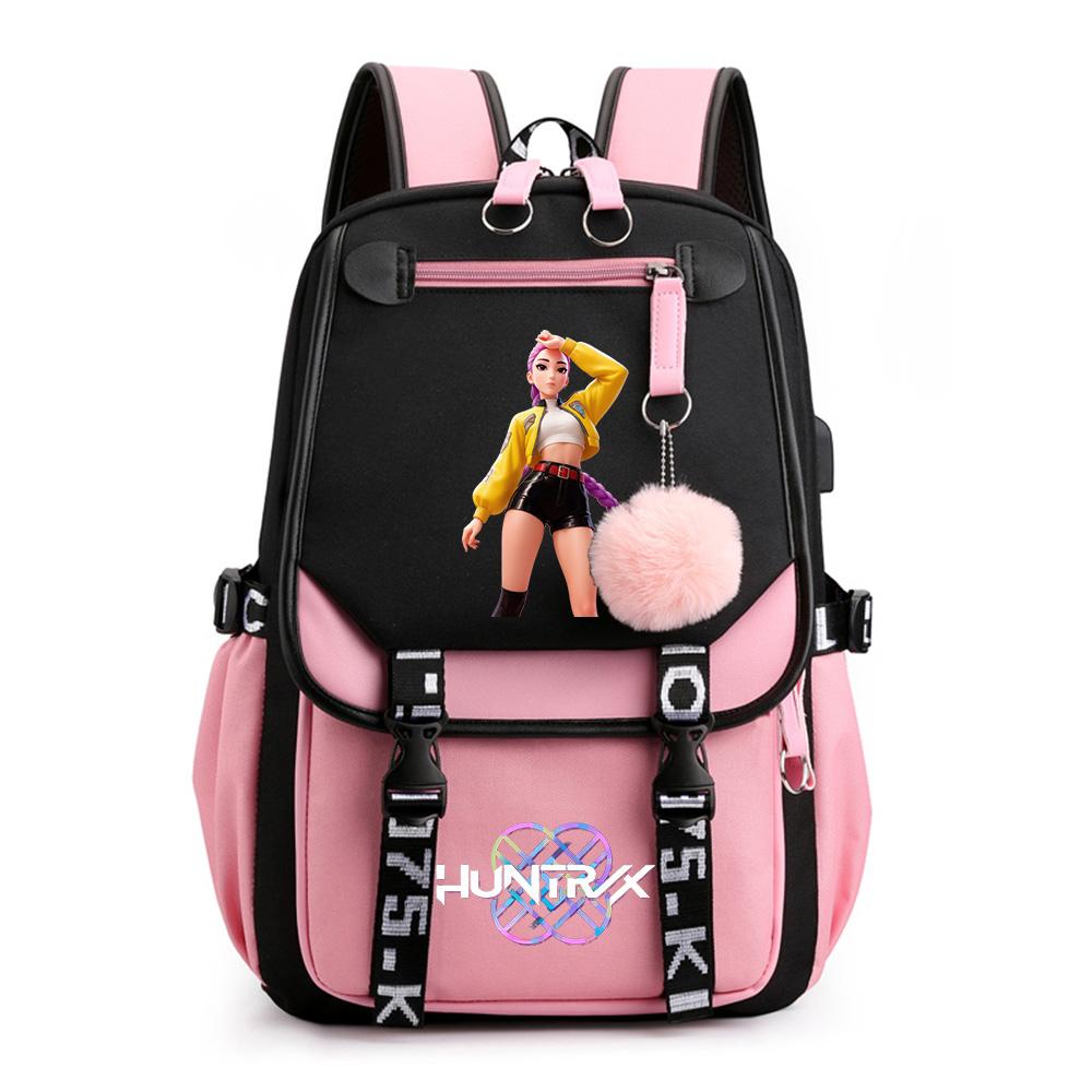 Anime Cute Cartoon K-Pop Printed Backpack Schoolbag for Teenager Student Girl Boy Bookbag Large Capacity Waterproof Travel Bag Kid Gift Rucksak