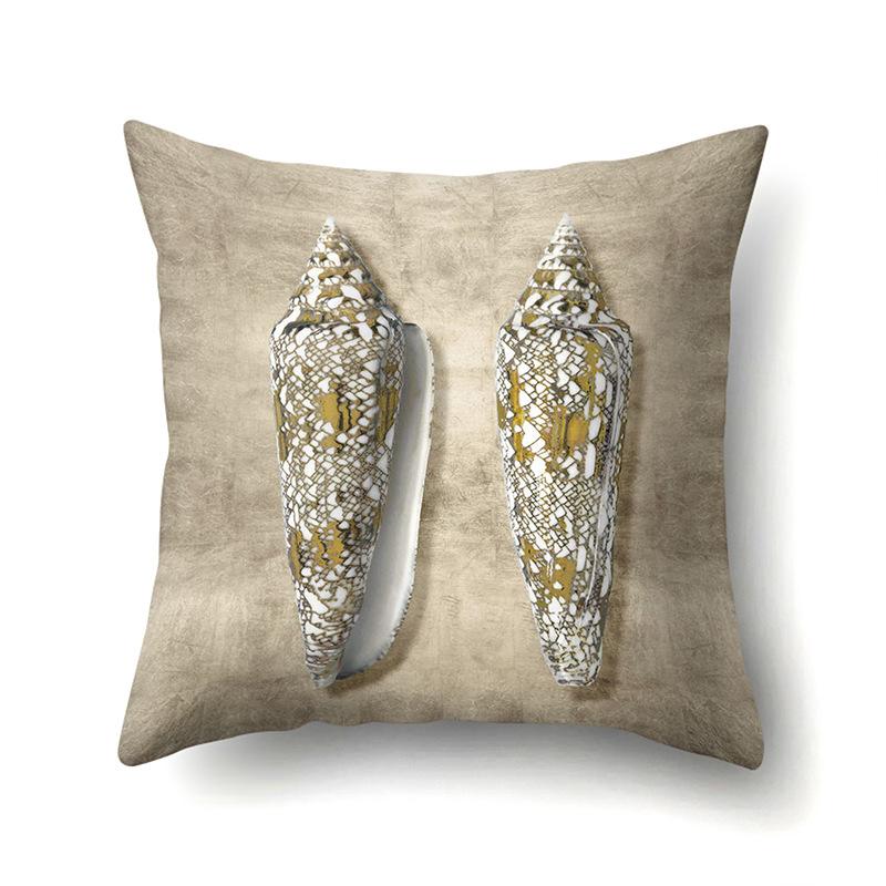 Синий Океан Морские Водоросли Полиэстер Наволочка Украшение Автомобиля Дом Принт Подушка Прикроватная Софа Поясничная Подушка Чехол