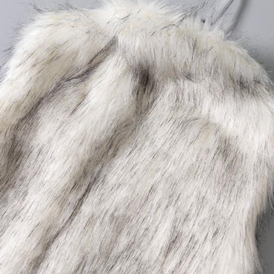 Женский зимний жилет, короткий, с отложным воротником, из искусственного меха, кардиган без рукавов, сохраняющий тепло, пушистый жилет, пальто, повседневная одежда, рабочая, школьная куртка