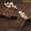 Prom Handmade Jewelry Haircomb Hairwear Bridal Headpiece Bride Barrette Pearl Hairpin Comb