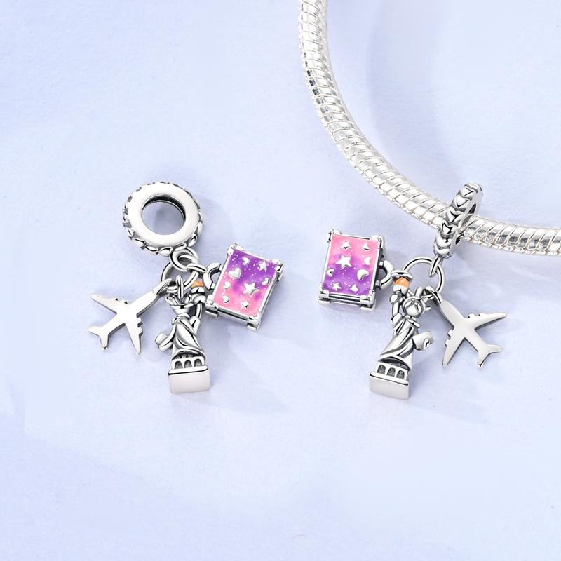 Медные Подвески Оригинальный Дизайн Синие Глаза Циркон Кот Собака Бусина Сердце Подвеска Для Браслета Своими Руками Для Женщин Свадебные Украшения Подарок