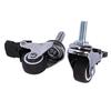 ABMH-12Pcs Mini Small Casters 1 Inch M8x15mm Tpe Silent Wheels With Brake Universal Casters Wheel