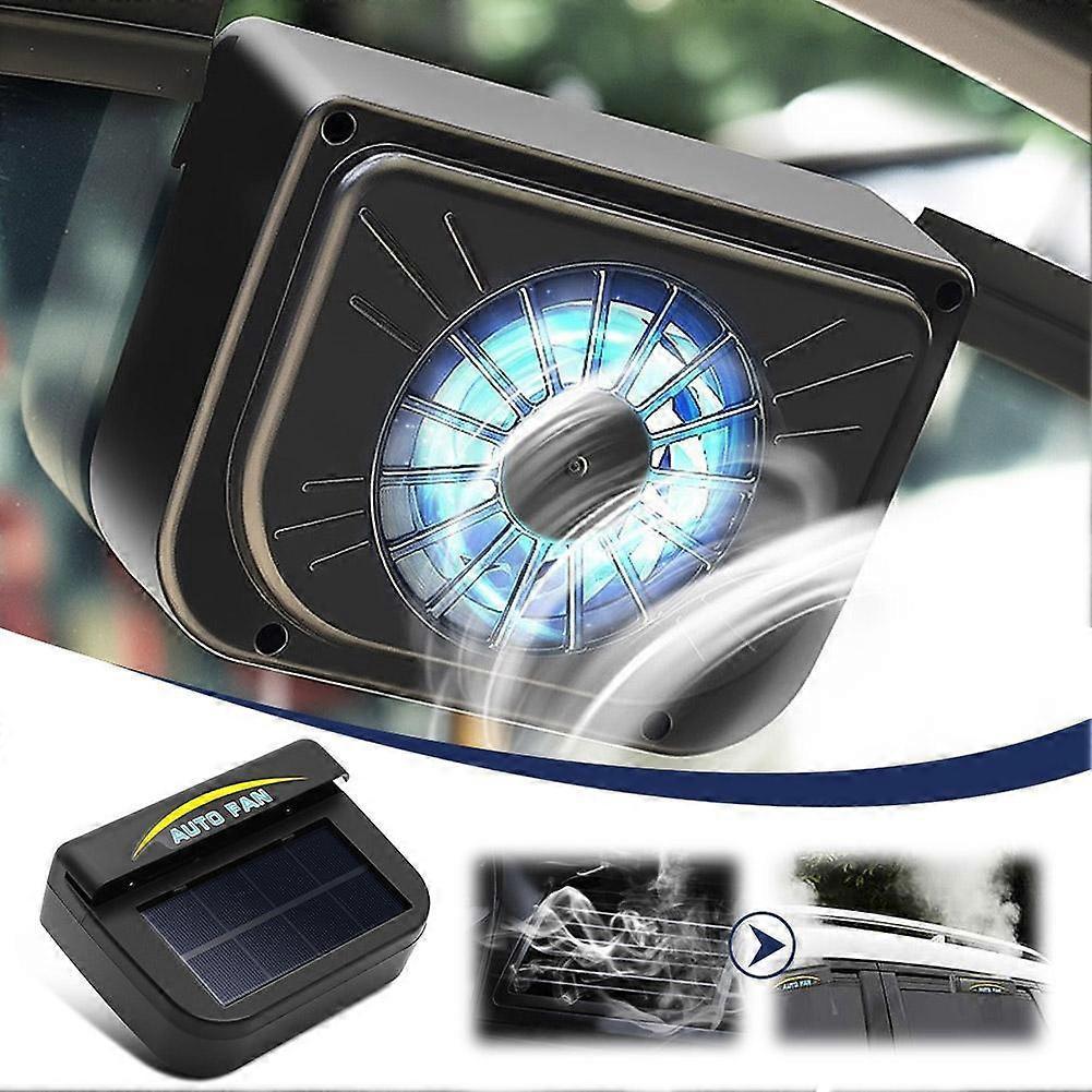 Solar Car Exhaust Fan Auto Window Ventilation Heat Removal Air Circulation