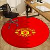 Manchester Football Pattern Round Rug, Indoor/Outdoor Mat, for Picnic, Gameroom, Bedroom, Office, Living Room, Home Decor Carpet, Birthday Gift