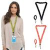 Retractable Elastic Lanyard Set Stretchy Scrunchie Style Neck Lanyards with 2 Waterproof ID Card Holders Key Decoration