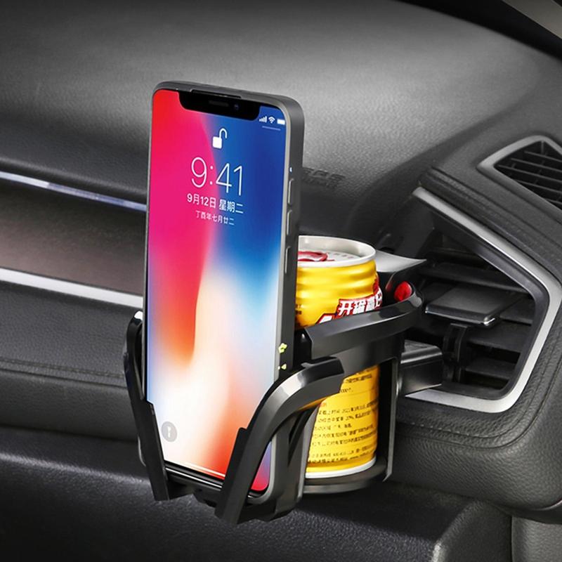Automotive Cup Holder Drink Barrel Air Vent Phone Holder Bracket Adjustable Mount Mobile Phone Holder