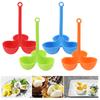 Egg Poacher Food-Grade 3 Holes Temperature Resistance Silicone Egg Cooker Egg Holder Cup Cooking Accessories