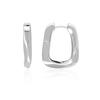 Hoop Silver Jewelry Earrings, Non-Stick Earrings, Large, [Square], 925, Hypoallergenic, Women's, Adult, Stylish, 20s, 30s, 40s, Gift, Women's