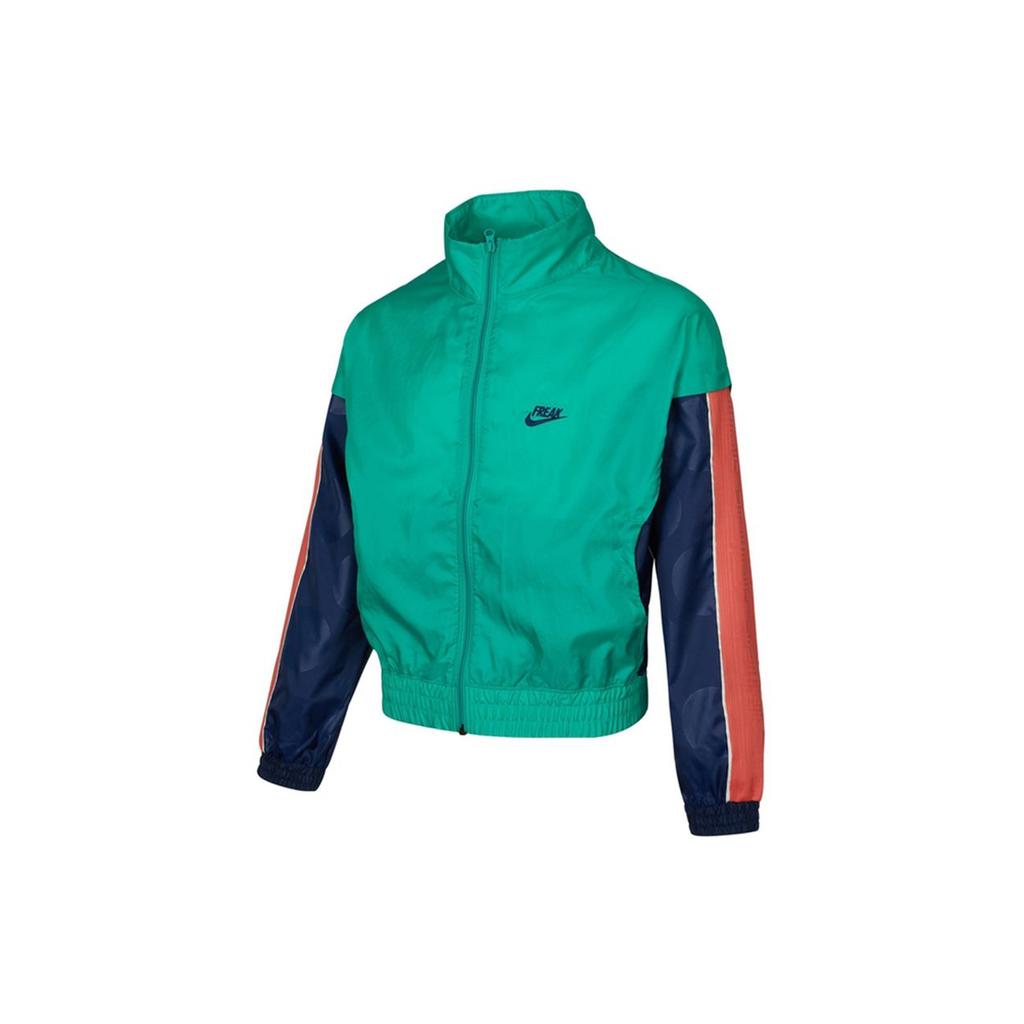 Nike Giannis Lightweight Patchwork Sports Casual Woven Stand Collar Jacket Men Jackets Emerald DA5670-372