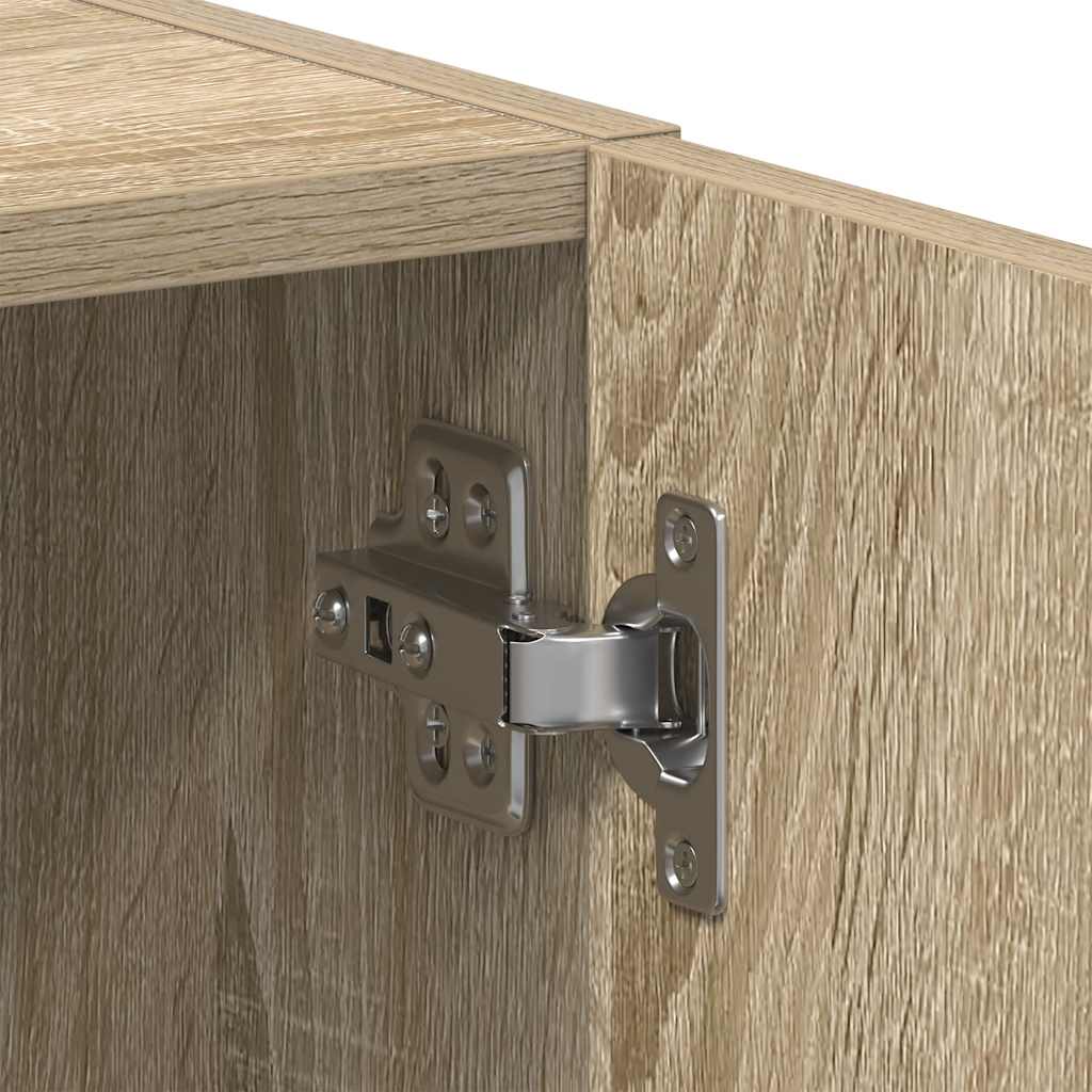 Washing Machine Cabinet in Sonoma Oak 64 x 24 x 190 cm Engineered Wood