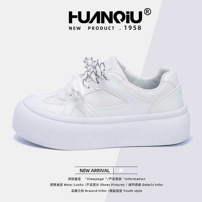 Global Platform White Shoes Women's Spring ZHQ5915 New Popular Versatile and Lightweight Student Shoes Women's Board Shoes