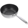 1pc Stainless Steel Wok Honeycomb Nonstick Frying Pan 24cm Flat Bottom Deep Fry Pot for Eggs Hamburgers Home Kitchen Heat