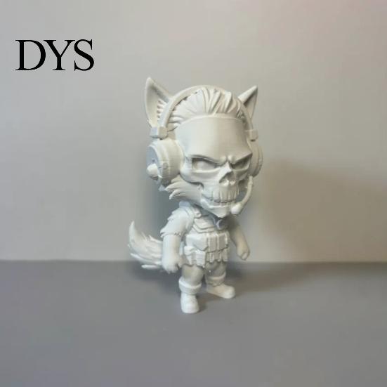 Матовый Игровой Декор Фигурка 3D Печатный Красный Волк Брелок, Сила Фигурка Действия Подвеска, Коллекционный Брелок с Персонажем Животное с Детализированной Лепкой,