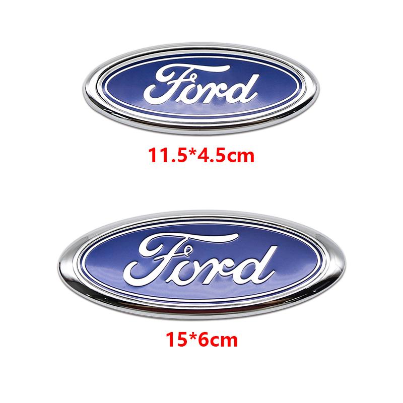 UJOV9 Ford 11.5cm 15cm Logo ABS Material For Ford Fiesta Ranger Mondeo Fusion Escape Edge Focus Mustang Rear Trunk Emblem Accessories