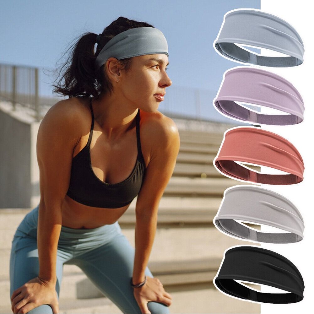 Widened Hair Band Solid Color Headscarf Fashion Yoga Headband Women Men