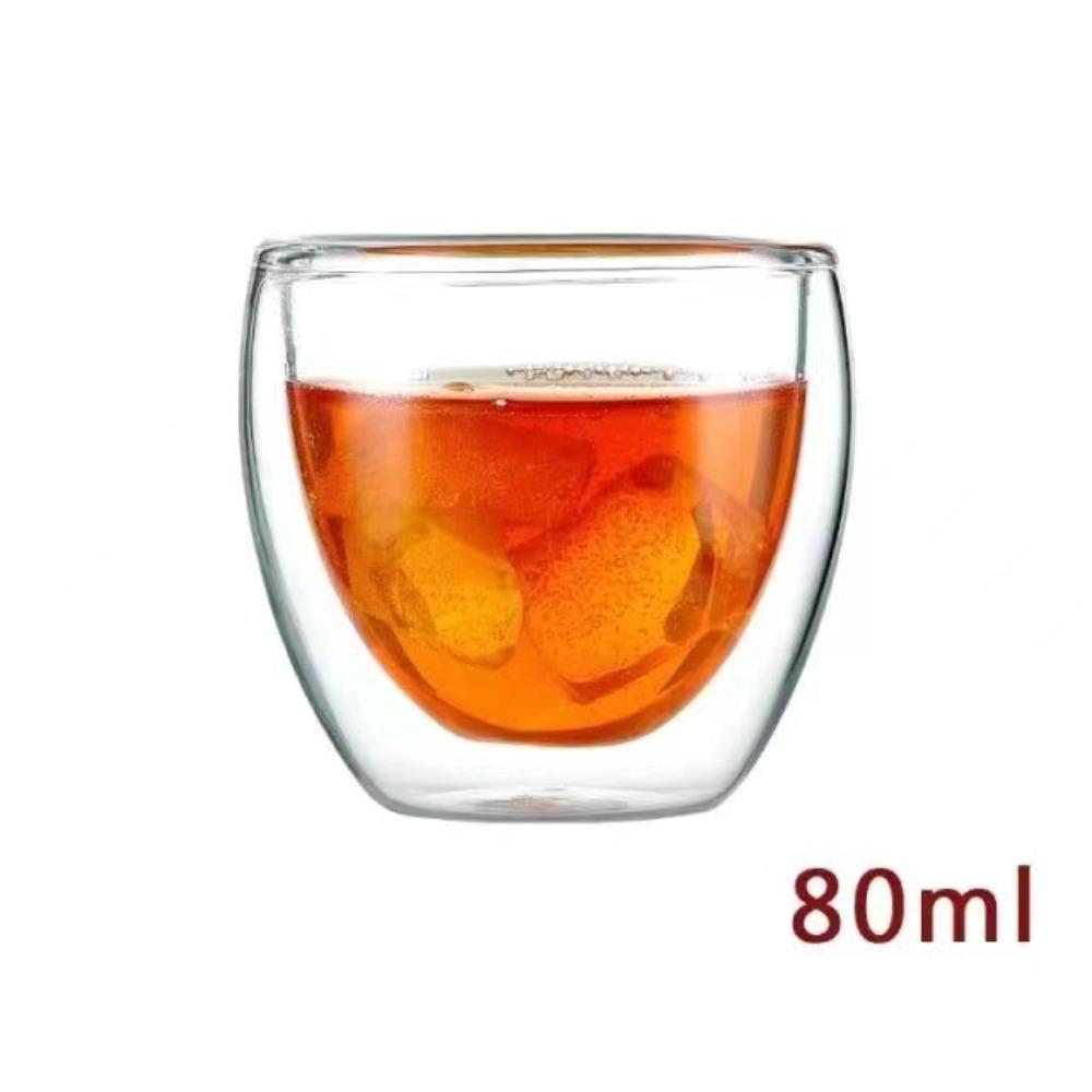 Взрывостойкий прозрачный стакан из двухслойного стекла, бытовой, большой вместимости, термостойкий, утолщенный, высокоценный стакан для воды