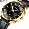 Curren 8365 Men's Waterproof Leather Strap Watch with Date Function