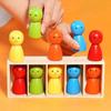 Montessori Color Sorting Cup Toys Wooden Color Matching Toy Early Learning Sensory Game for Children Toddler Development Gift