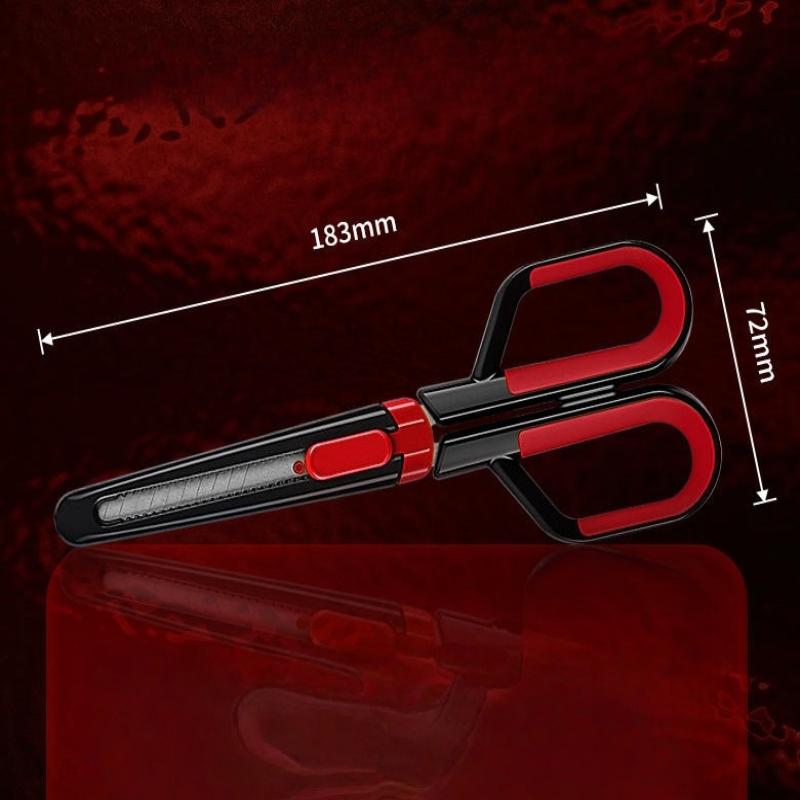 High-Precision 2 in 1 Scissors Featuring an Integrated Cutter Blade for DIY Projects