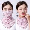 Outdoor Windproof Dustproof Breathable Scarf Mask Triangular Silk Scarf For Woman