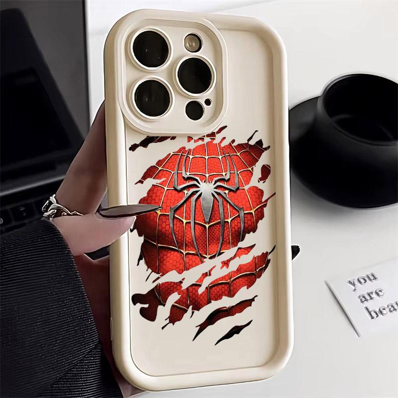 Spiderman LOGO Phone Case For iPhone 17E 11 12 13 14 15 16 17 Pro Max Fundas iPhone For 17 Air Plus 16e 13 Silicone Back Cover
