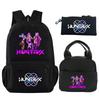 3Pcs/set Anime K-Pop Demon Hunters Printed Backpack with Shoulder Bag Pencil Case for Student Boy Girl Schoolbag Large Capacity Waterproof Bookbag