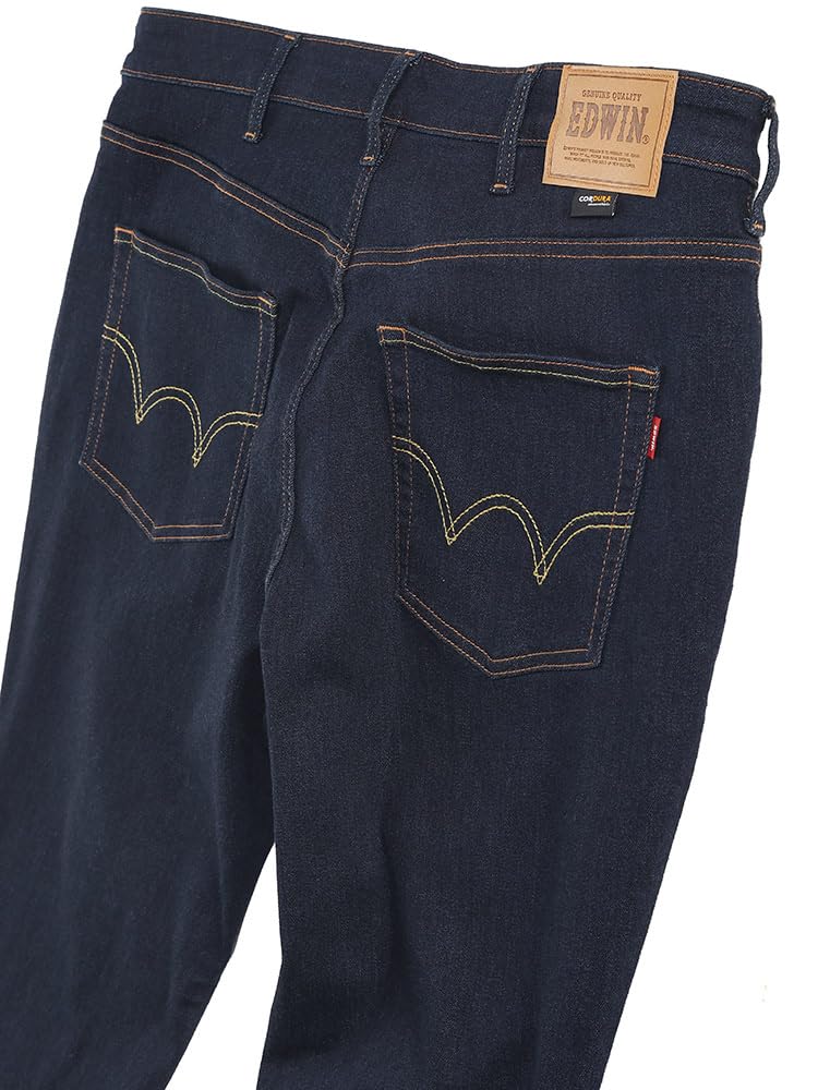 Edwin Sakazen Plus Size Super Stretch Straight One Size 48 Men's Abrasion-Resistant Jeans, CORDURA, Wash,