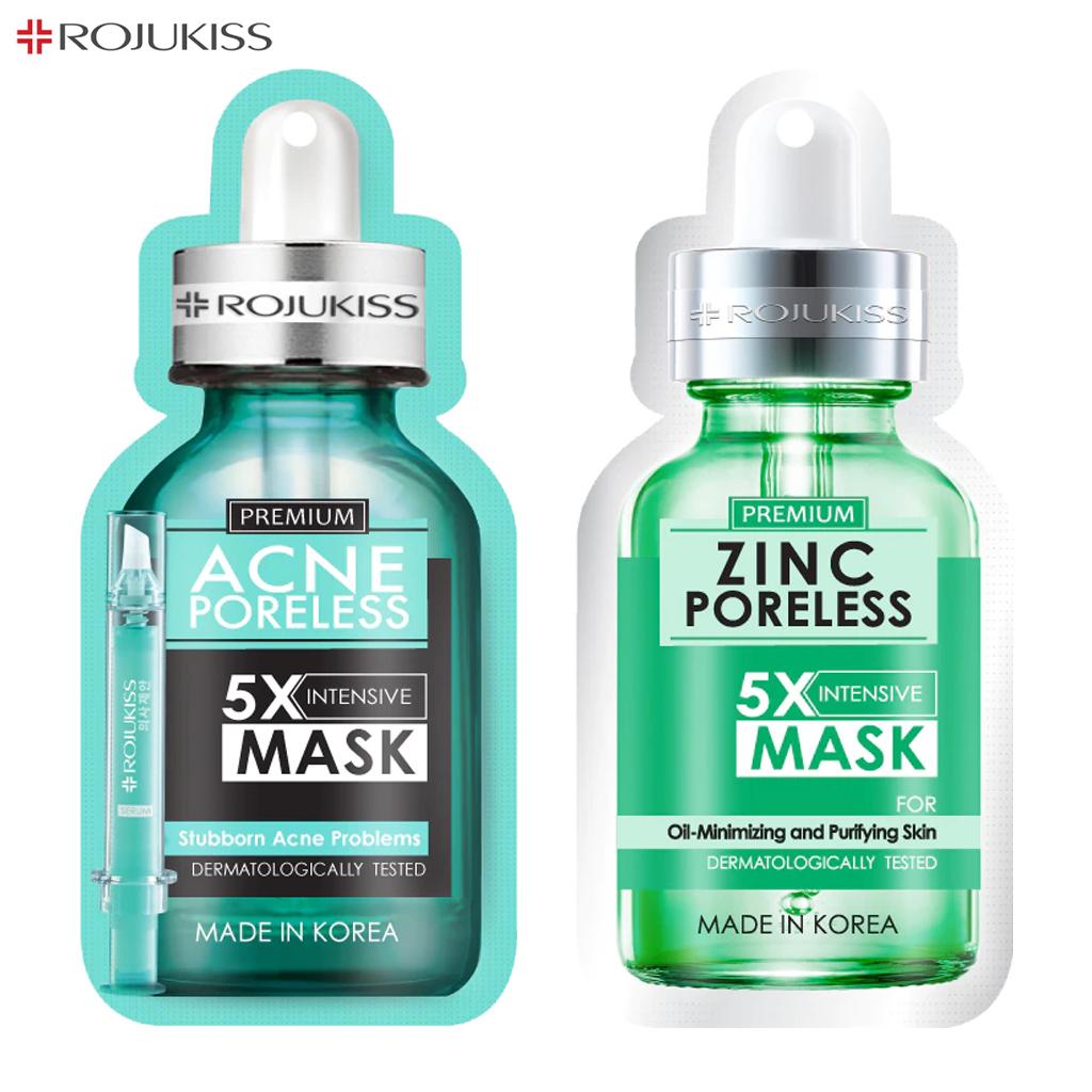 Rojukiss Акне/Укрепляющая/Красная сыворотка/Глута/HYA/Омега/Идеальная/Восстанавливающая/Белая/Цинковая интенсивная маска без пор 5X 25 мл - Thai Skincare