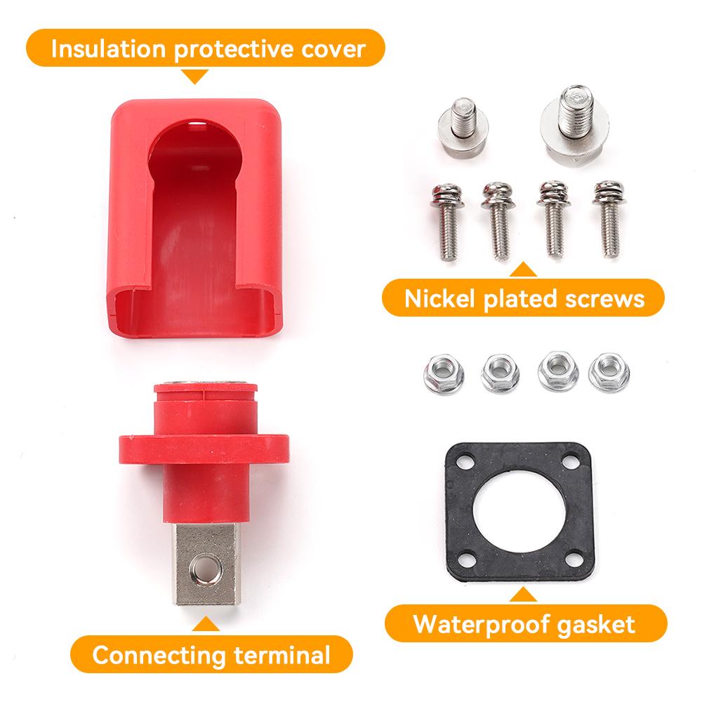 200A Полностью медный клеммник для хранения энергии от литиевой батареи, разъем для батареи, клеммник для хранения батареи, разъем для инвертора