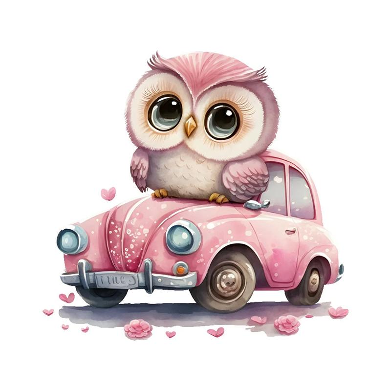 T770 # Сова в розовом стикере на стену, фон для детской комнаты, украшение дома, настенная роспись, обои для гостиной, забавная наклейка