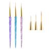 Customize 3pcs/set Rose Gold Nail Art Liner Painting Flower Acrylic UV Gel Extension Builder Nylon 7mm/9mm/11mm Manicure Drawing