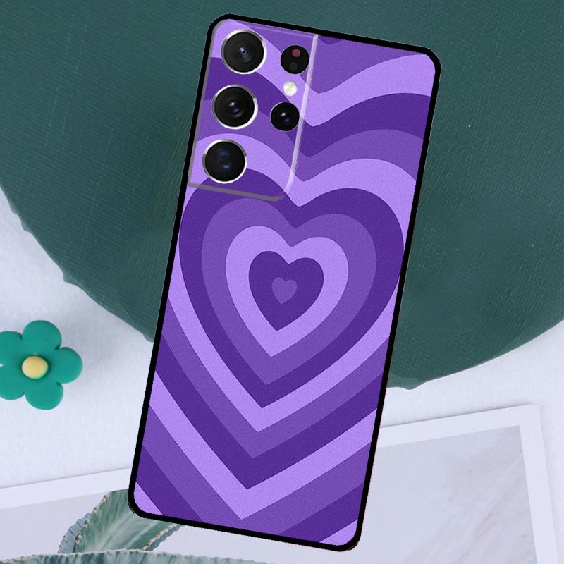 Purple aesthetic Case For Samsung Galaxy S23 S22 S24 Ultra Note 20 10 S8 S9 S10 Plus S20 FE S21 FE Cover