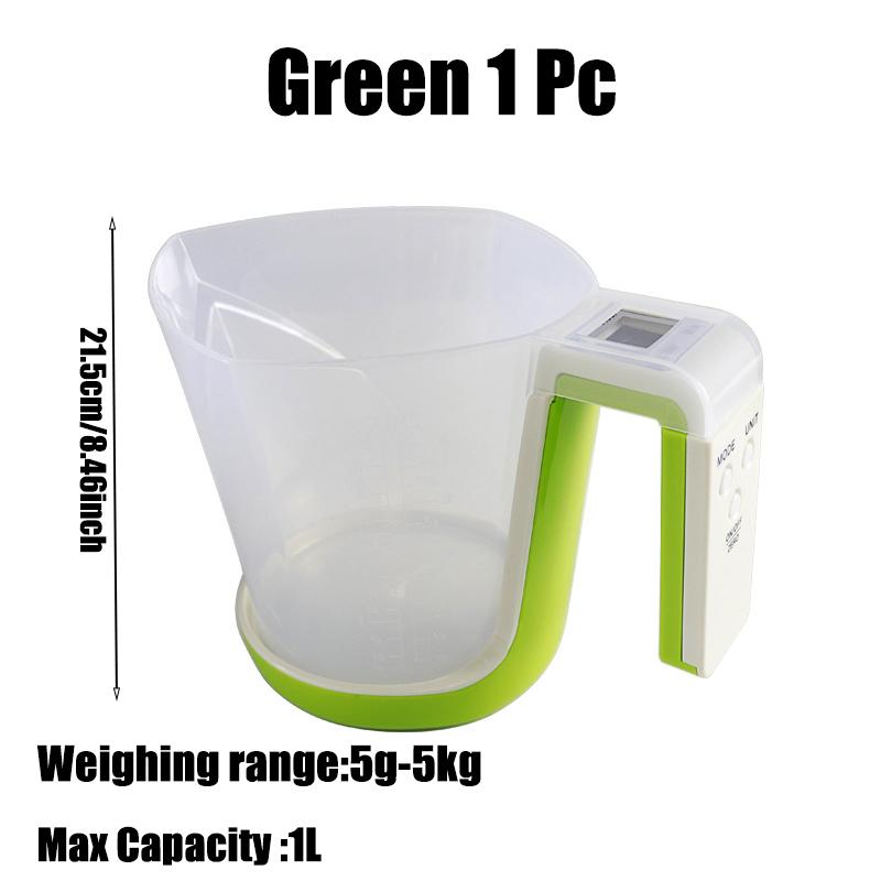 Кухонные весы с ЖК-дисплеем Цифровой стакан Электронный инструмент Hostweigh Мерный стакан Температура Вес Измерение стаканов