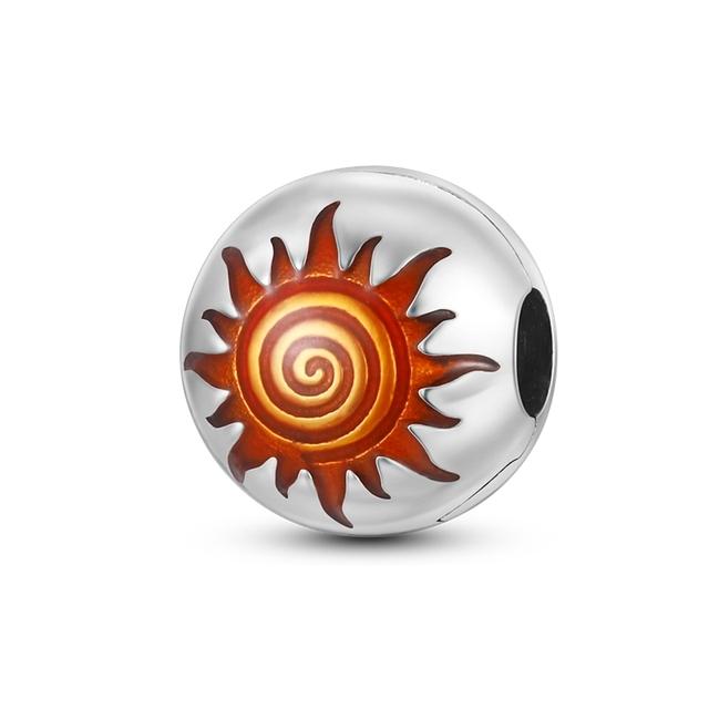 925 Sterling Silver Rainbow Sunflower Beads Animal Elephant Pendant Charms Fit Bracelet For Women