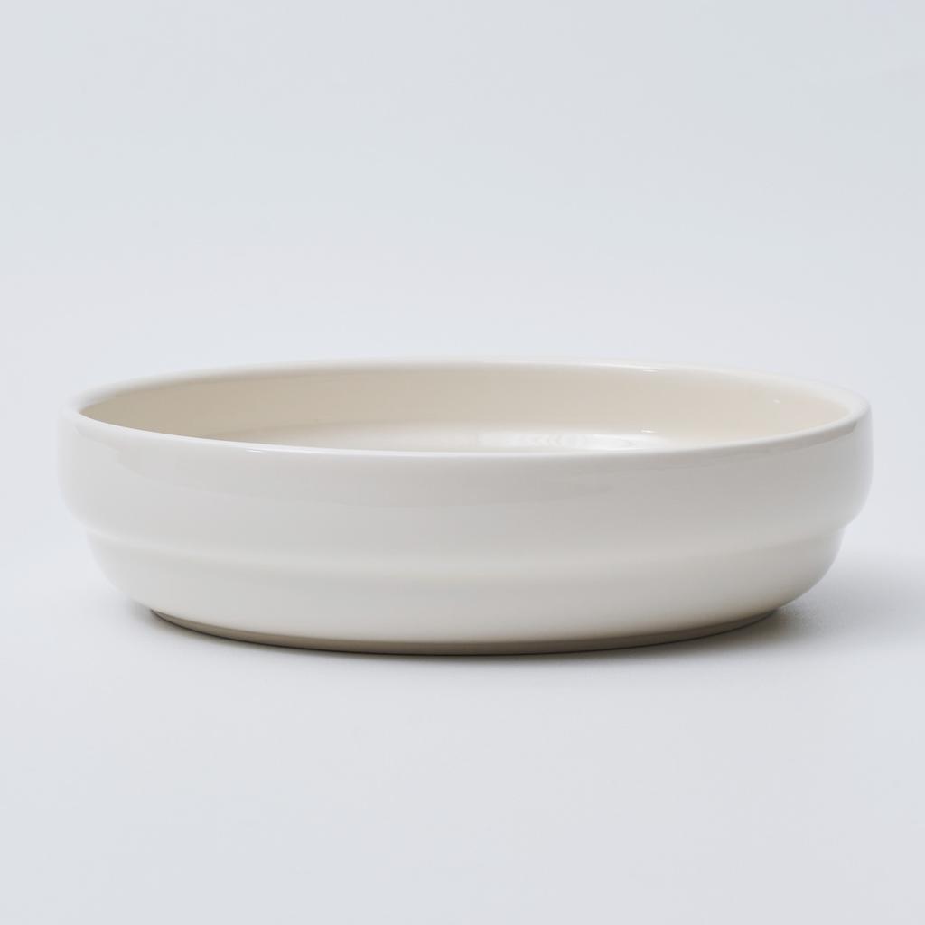 LASSIETTE NUBE Ceramic Middle Low Bowl Dishwasher Safe Yellow, White