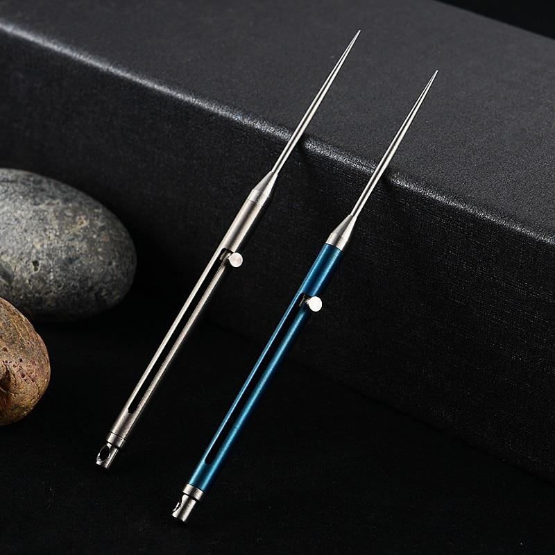 Титановый держатель для зубочисток, фруктовая вилка, уличный EDC держатель для зубочисток, водонепроницаемый карманный, экологически чистый для путешествий, кемпинга, инструмент